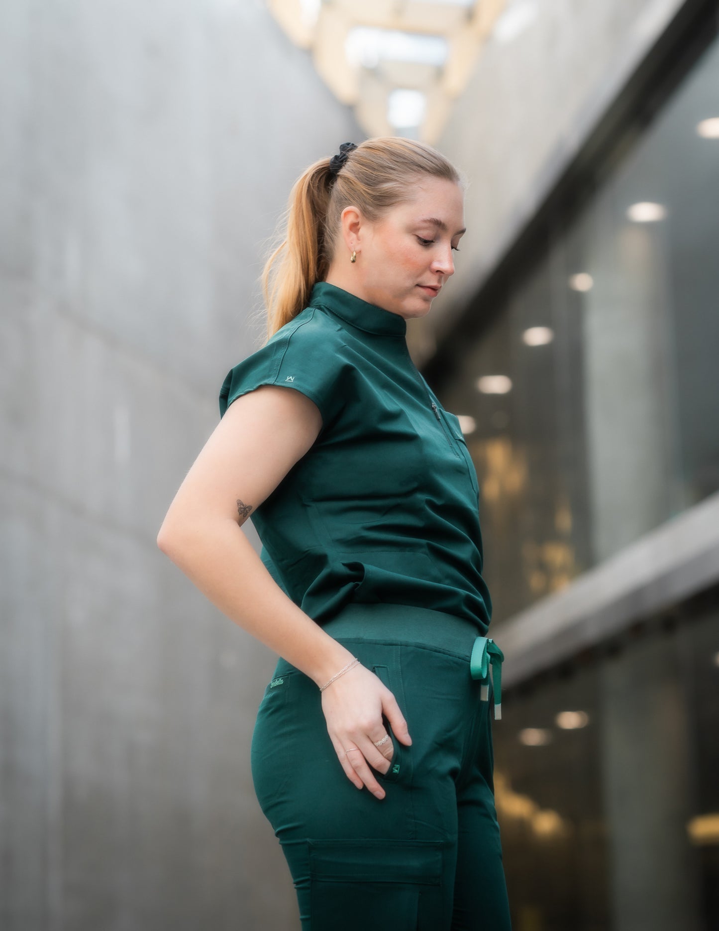 Premium Pro Petite Top Chinese Collar