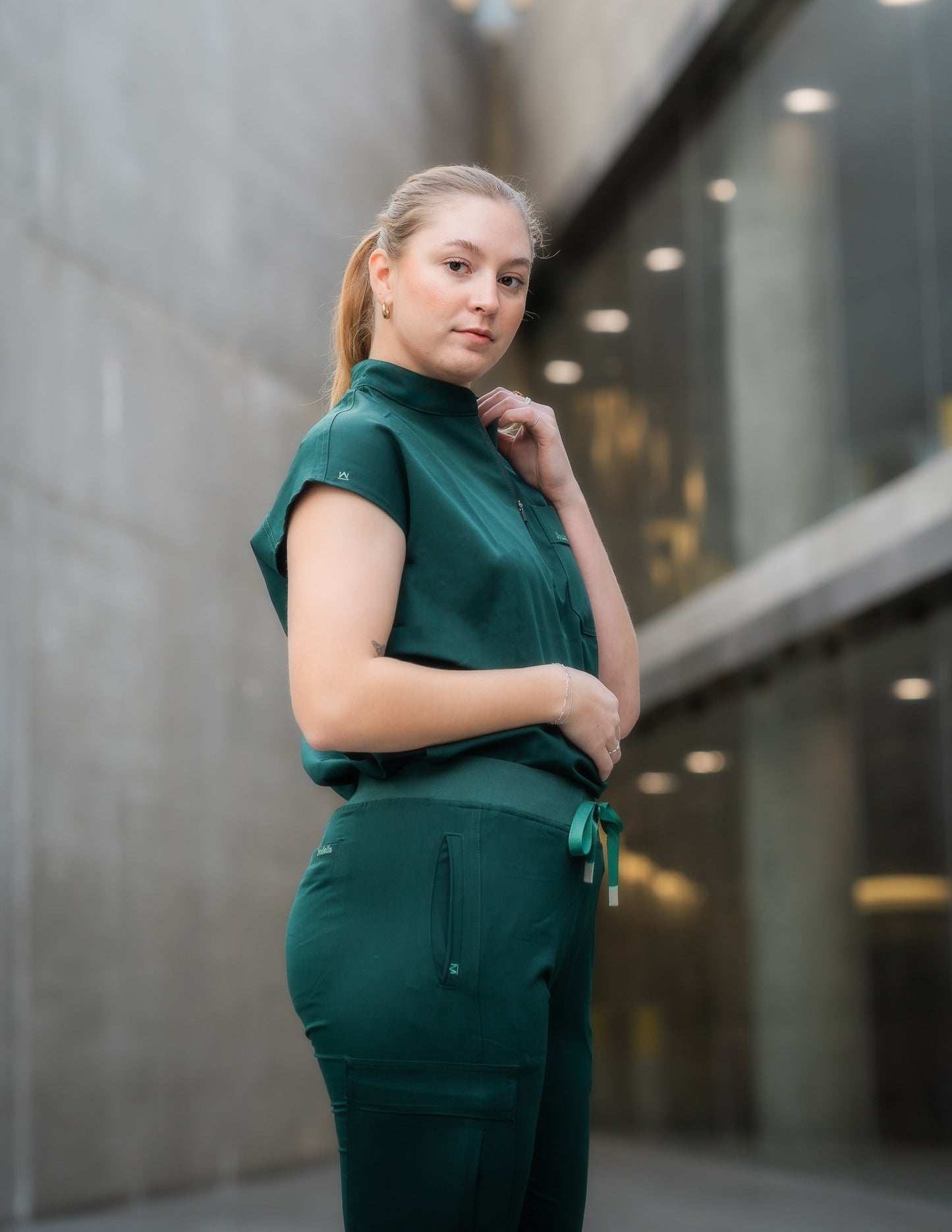 Premium Pro Petite Top Chinese Collar