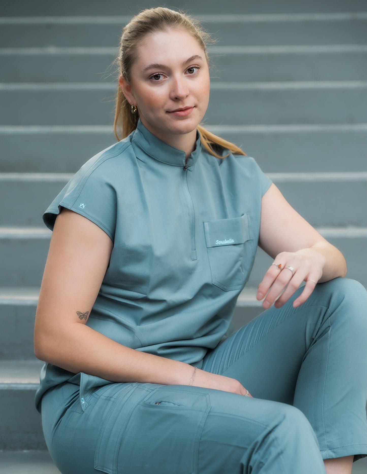 Premium Pro Petite Top Chinese Collar