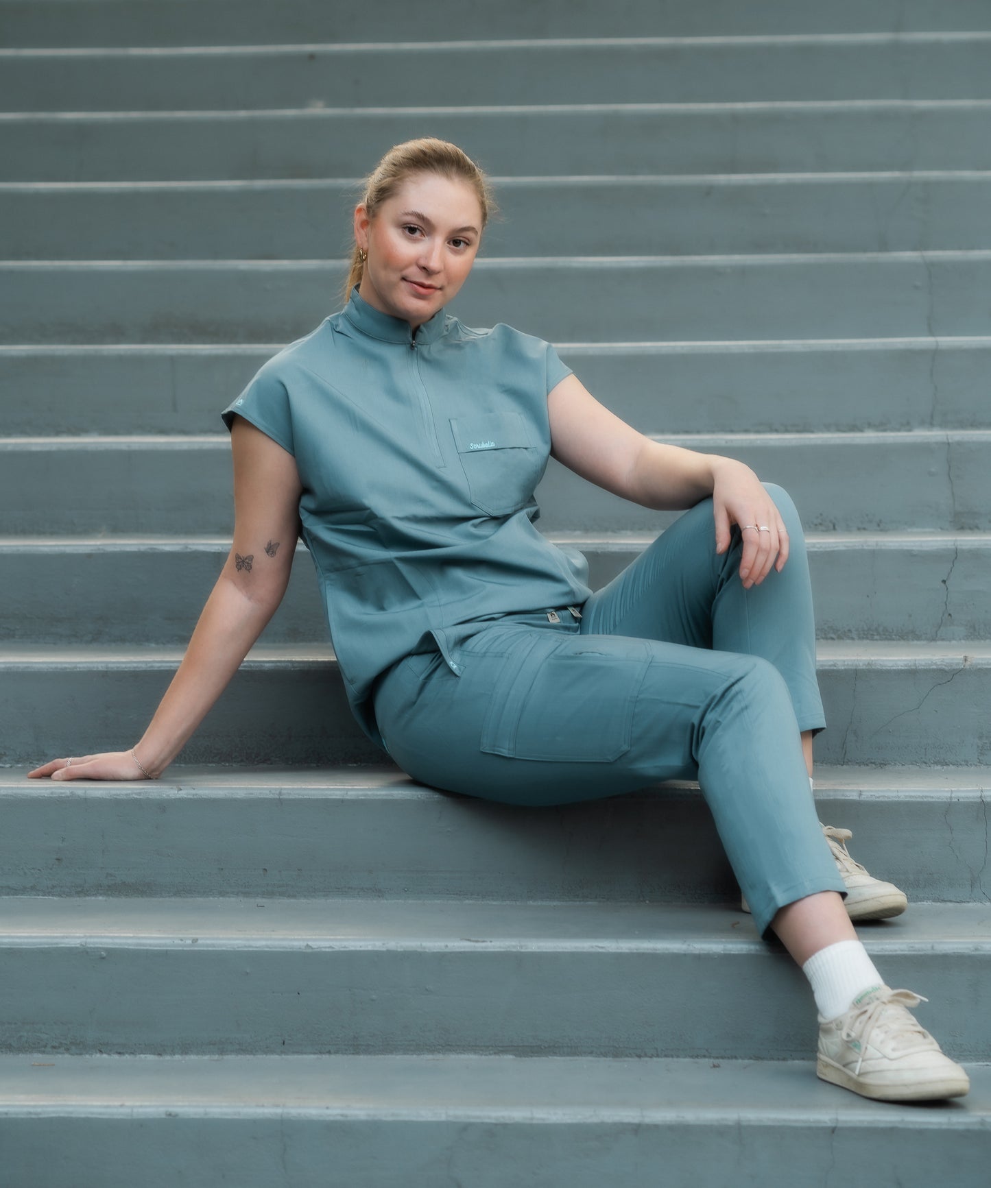 Premium Pro Petite Top Chinese Collar
