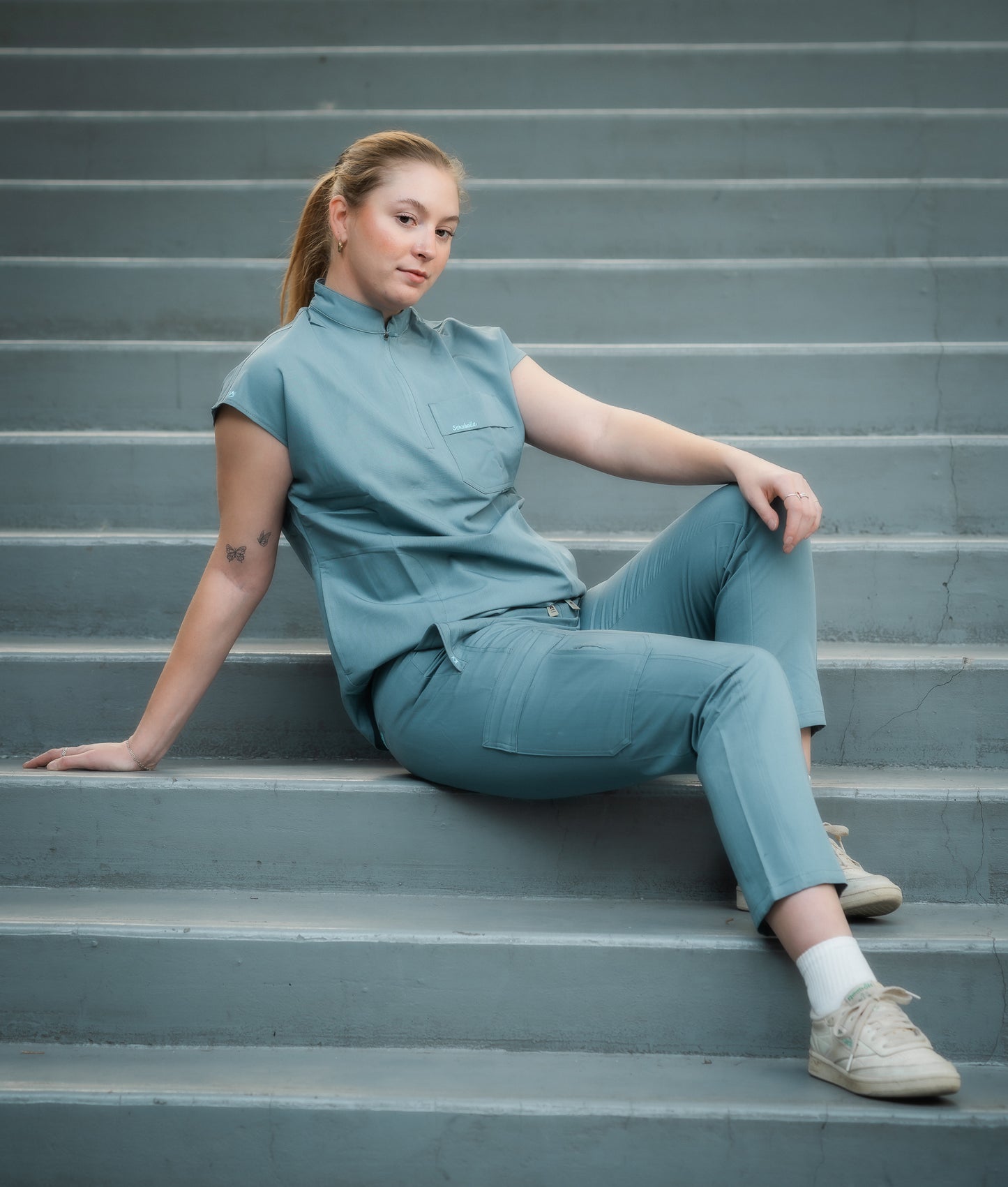 Premium Pro Petite Top Chinese Collar