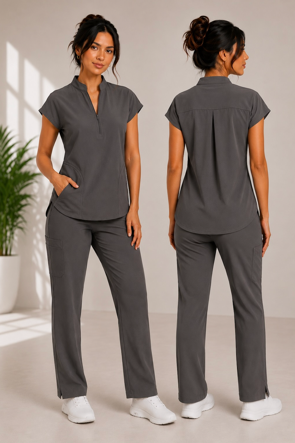 Premium Pro In Chinese Collar Top pair with Straight Pants