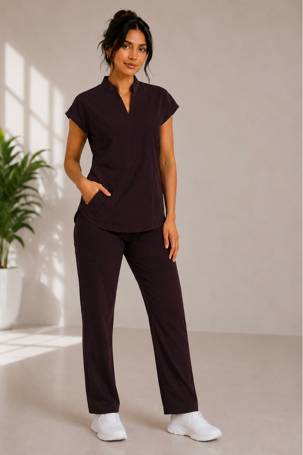 Premium Pro In Chinese Collar Top pair with Straight Pants