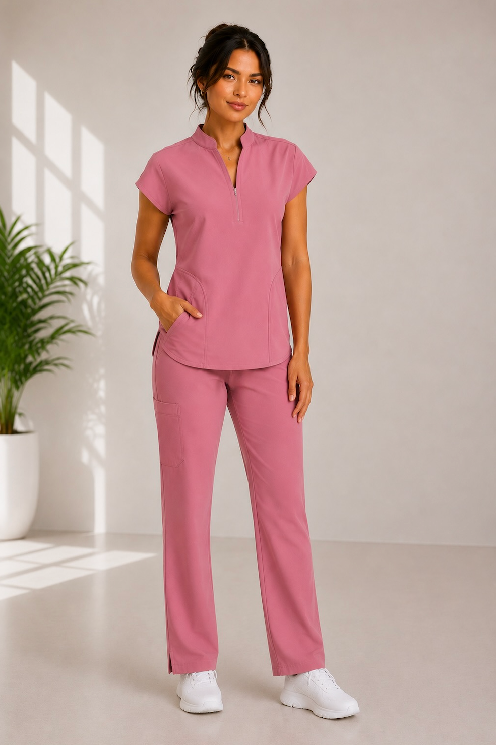 Premium Pro In Chinese Collar Top pair with Straight Pants